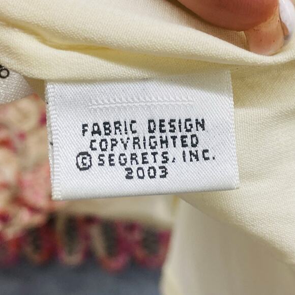 Vintage Y2k Sigrid Olsen Top Silk M Floral Hand Crochet Knit Lace Cottagecore - Picture 4 of 5